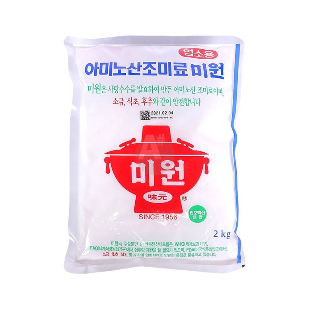 대상 미원 L-글루타민산나트륨 아미노산조미료 2kg 감칠맛 식당용조미료 업소 식당 대용량