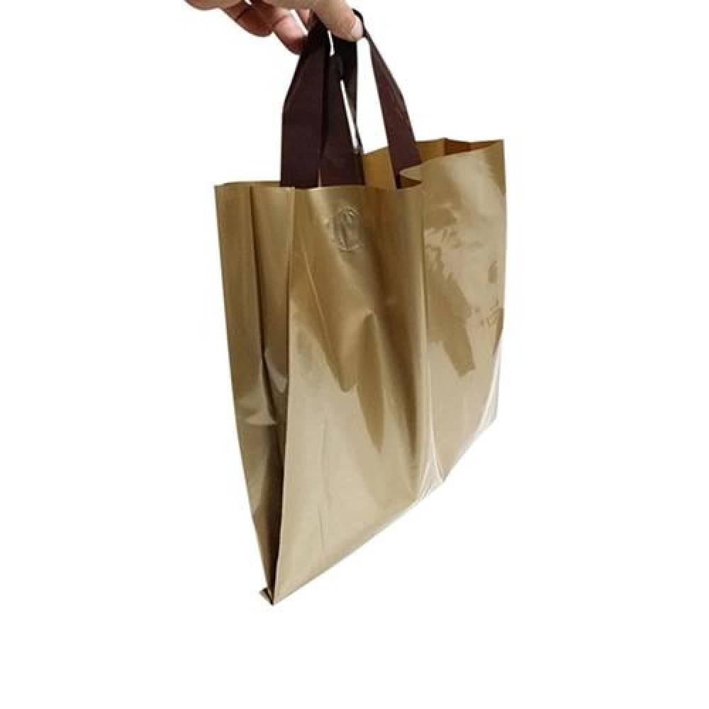 PE 손잡이 팬시봉투 -골드 36X45cm 옆면9cm 50매