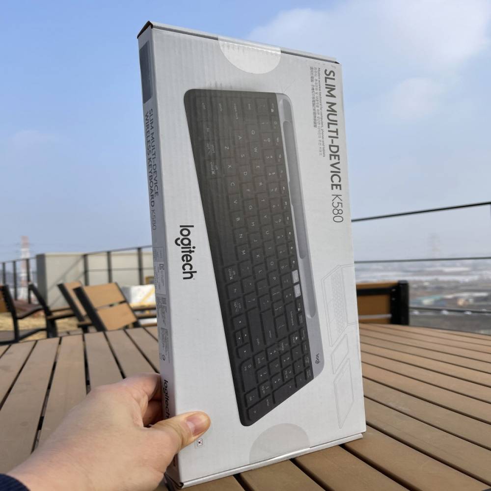 로지텍K580 슬림 멀티디바이스 무선 키보드 자판 블랙