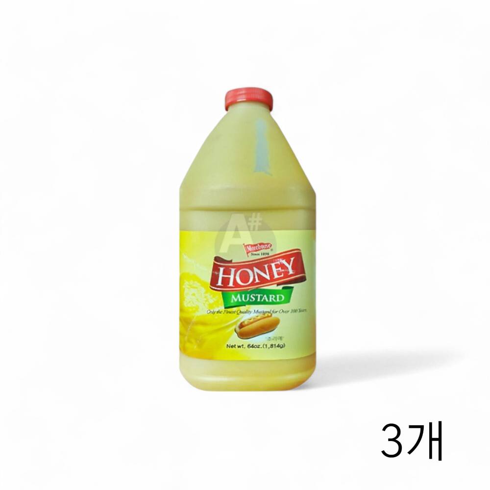모아하우스 허니 머스타드 드레싱 1.8Kg X 3개 훈제 치킨 머스터드소스 샐러드 드래싱
