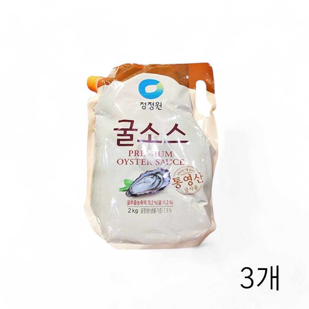 청정원 굴소스 파우치 2Kg X 3개 업소용굴소스 중식 식자재소스 요리소스 양식굴소스
