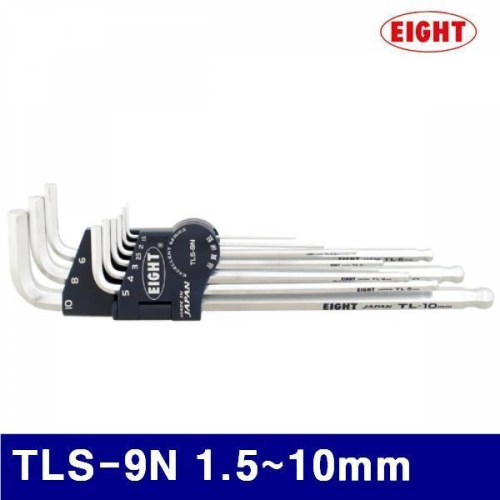 에이트 2110198 엑스트라 롱육각렌치세트 TLS-9N 1.5-10mm 9pcs (1EA)