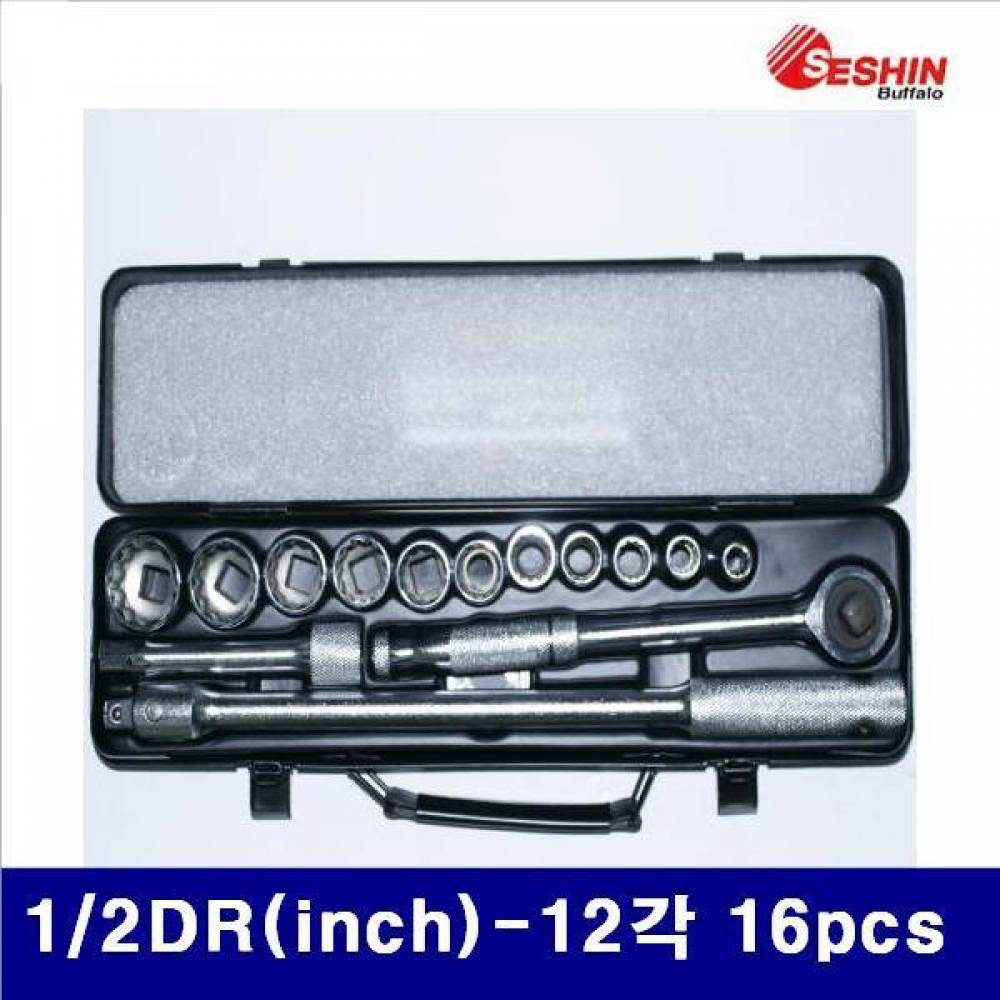 세신버팔로 1040731 소켓렌치 세트 1/2DR(Inch)-12각 16pcs Inch (1EA)
